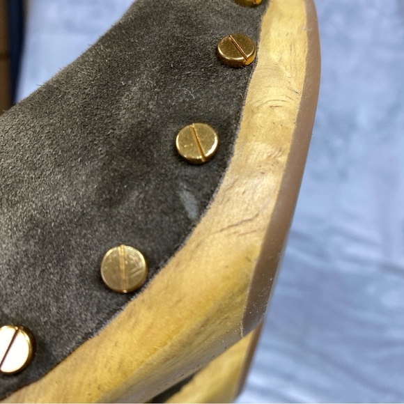 Veronica Beard Dacey Suede Mule Heel Green Size 6.5M - Picture 4 of 12